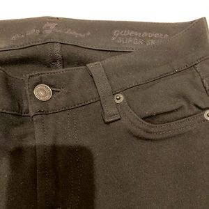 7 For Mankind - Stretchy Black Jeans - Size 25